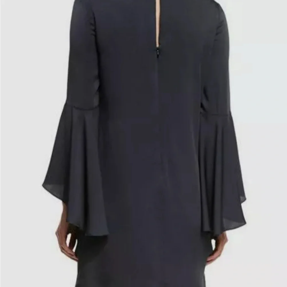 Milly Black V-Neck Bell Sleeve Cocktail Dress - Picture 9 of 9